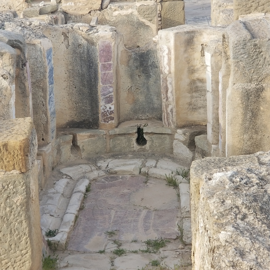 Roman luxury latrine in Tunisia